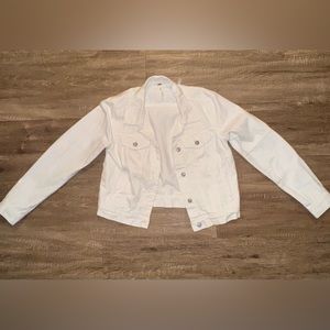 FREE PEOPLE White Denim Jacket